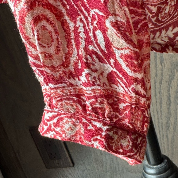 Lucky Brand Pink Long Sleeve Blouse with Mandarin Collar - Picture 5 of 9